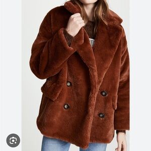 Free people Kate Faux Fur Coat